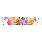 Watercolor Feathers Flano Scarf (Small) Back