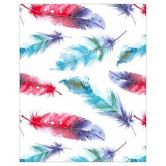 Watercolor Feather Background Drawstring Bag (small) by LimeGreenFlamingo