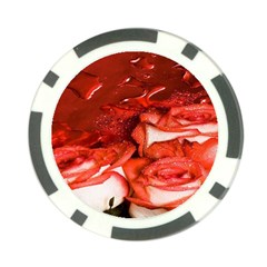 Nice Rose With Water Poker Chip Card Guard (10 Pack) by BangZart