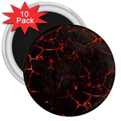Volcanic Textures 3  Magnets (10 Pack) 