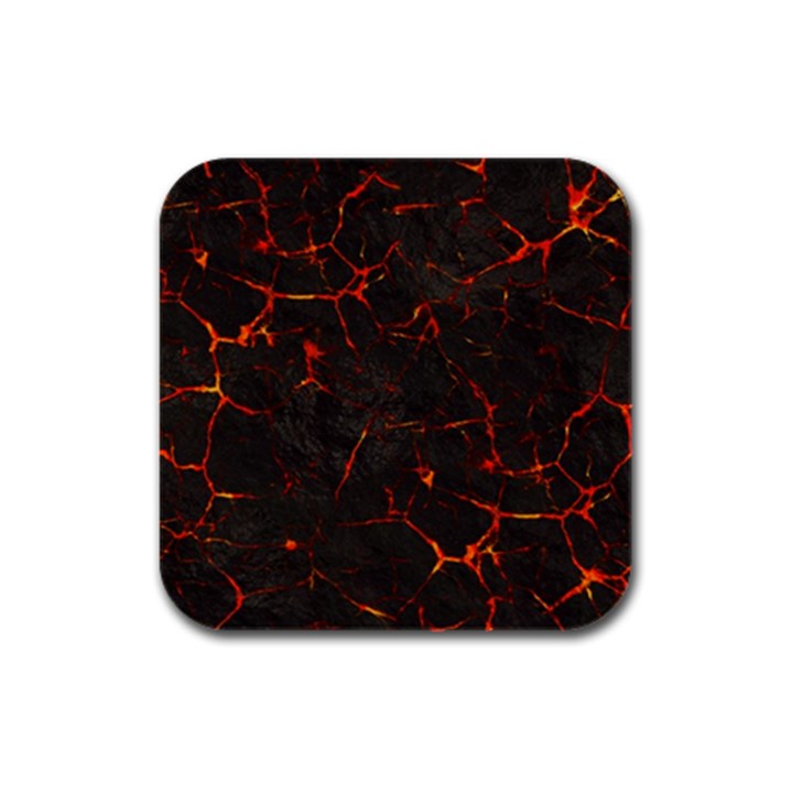 Volcanic Textures Rubber Square Coaster (4 pack) 