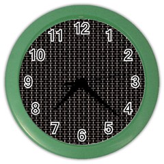 Dark Black Mesh Patterns Color Wall Clocks by BangZart