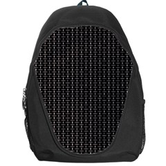 Dark Black Mesh Patterns Backpack Bag by BangZart