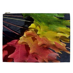 Green Yellow Red Maple Leaf Cosmetic Bag (xxl)  by BangZart