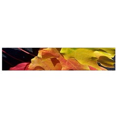 Green Yellow Red Maple Leaf Flano Scarf (small)