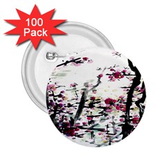 Pink Flower Ink Painting Art 2 25  Buttons (100 Pack)  by BangZart