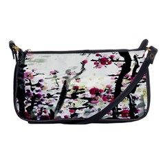 Pink Flower Ink Painting Art Shoulder Clutch Bags by BangZart