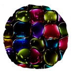 Stained Glass Large 18  Premium Round Cushions Back