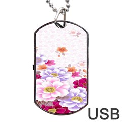 Sweet Flowers Dog Tag Usb Flash (two Sides) by BangZart