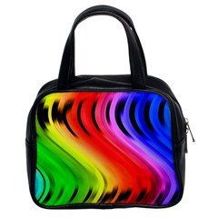 Colorful Vertical Lines Classic Handbags (2 Sides) by BangZart