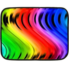 Colorful Vertical Lines Fleece Blanket (mini) by BangZart