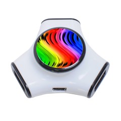 Colorful Vertical Lines 3-port Usb Hub