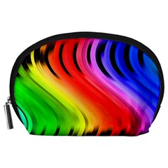 Colorful Vertical Lines Accessory Pouches (large) 