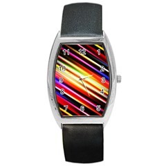 Funky Color Lines Barrel Style Metal Watch by BangZart