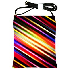 Funky Color Lines Shoulder Sling Bags by BangZart