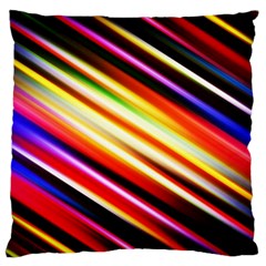 Funky Color Lines Large Cushion Case (two Sides) by BangZart
