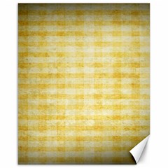 Spring Yellow Gingham Canvas 16  X 20   by BangZart