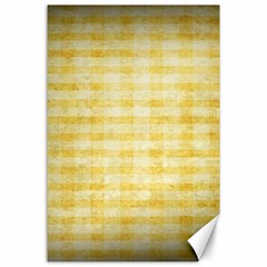 Spring Yellow Gingham Canvas 24  X 36  by BangZart