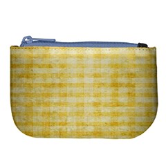 Spring Yellow Gingham Large Coin Purse by BangZart