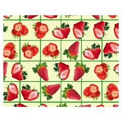 Strawberries Pattern Double Sided Flano Blanket (medium) 