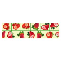 Strawberries Pattern Satin Scarf (oblong) by SuperPatterns