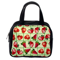 Strawberries Pattern Classic Handbags (one Side) by SuperPatterns