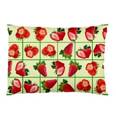 Strawberries Pattern Pillow Case by SuperPatterns