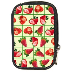 Strawberries Pattern Compact Camera Cases by SuperPatterns