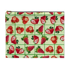 Strawberries Pattern Cosmetic Bag (xl)