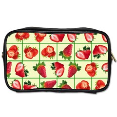 Strawberries Pattern Toiletries Bags 2-side by SuperPatterns