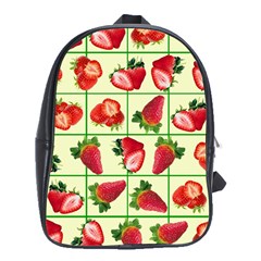 Strawberries Pattern School Bags (xl)  by SuperPatterns