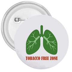 Tobacco Free Zone 3  Buttons by linceazul