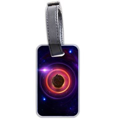 The Little Astronaut On A Tiny Fractal Planet Luggage Tags (two Sides) by jayaprime