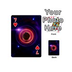 The Little Astronaut on a Tiny Fractal Planet Playing Cards 54 (Mini)  Front - Heart7