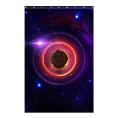 The Little Astronaut On A Tiny Fractal Planet Shower Curtain 48  X 72  (small)  by jayaprime