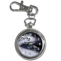 Abstract Black And Gray Tree Key Chain Watches