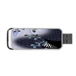 Abstract Black And Gray Tree Portable USB Flash (One Side) Front