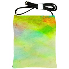 Abstract Yellow Green Oil Shoulder Sling Bags by BangZart