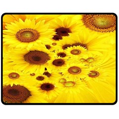 Beautiful Sunflowers Fleece Blanket (medium)  by BangZart
