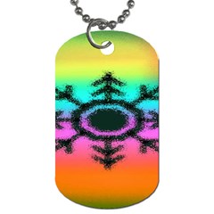 Vector Snowflake Dog Tag (one Side)