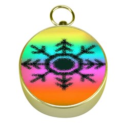 Vector Snowflake Gold Compasses