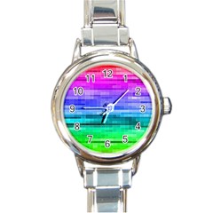 Pretty Color Round Italian Charm Watch