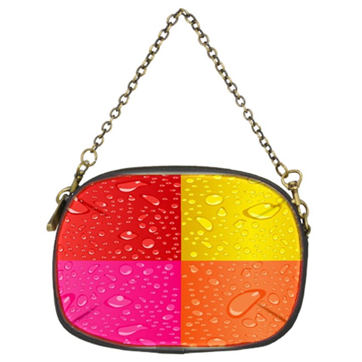 Color Abstract Drops Chain Purses (Two Sides) 