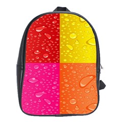 Color Abstract Drops School Bags (xl) 