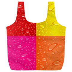 Color Abstract Drops Full Print Recycle Bags (l)  by BangZart