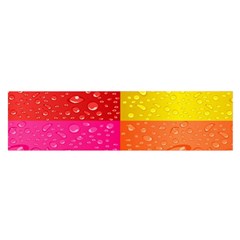 Color Abstract Drops Satin Scarf (oblong)