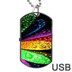Abstract Flower Dog Tag Usb Flash (two Sides)