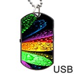 Abstract Flower Dog Tag USB Flash (Two Sides) Front