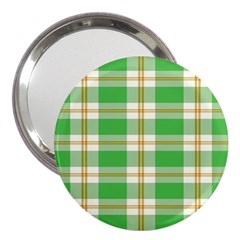 Abstract Green Plaid 3  Handbag Mirrors by BangZart