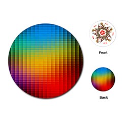 Blurred Color Pixels Playing Cards (round)  by BangZart